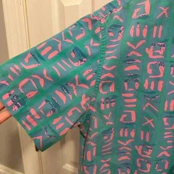 Chubbies The Nutter Pullover Shirt Men Small Surfer Hawaiian Blue Quarter Button - Picture 3 of 10